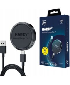 Bezvadu lādētājs 3mk Hardy Wireless Charger 2in1 15W Jaunumi - Datori