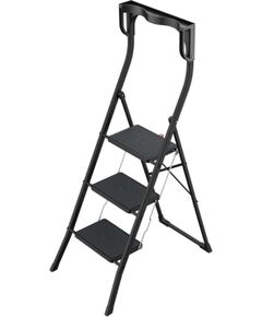 Hailo Складная стремянка K77 ComfortLine / алюминий / 3 ступени, защитная ручка / черная Лестницы / подмости