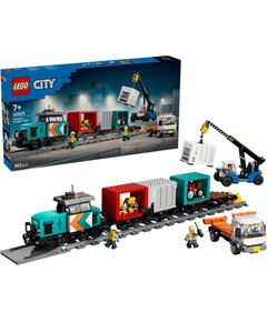 LEGO CITY 60509 Harbor Freight Train with Crane and Truck Lego City
