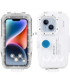 Puluz Waterproof iPhone Case (40m) with One-Way Valve (White) Sporta kameru aksesuāri