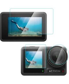 Puluz Tempered Glass for DJI Osmo Action 4 (Clear) Sporta kameru aksesuāri