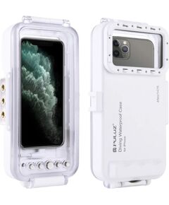 Puluz Waterproof Case (45m) for iPhone: For Underwater Photos and Videos (White) Sporta kameru aksesuāri