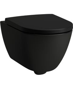 Laufen pods Pro X rimless, stiprināms pie sienas, 360x540 mm, silent flush, matēts melns Podi pie sienas