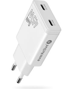 Charger GaN 2x USB-C Quick Charge 3.0 45W PD white Зарядные устройства