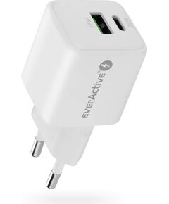 Charger 1 x USB, 1 x USB-C Quick Charge 3.0 20W white Зарядные устройства