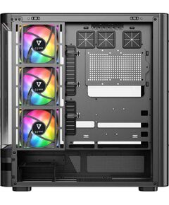 MODECOM Volcano Volcano AQ100 ARGB Midi Black Datoru korpusi