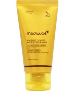 Medicube Kojic Acid Turmeric Night Wrapping Mask - Noční rozjasňující zábalová maska s kyselinou kojovou a kurkumou 75ml Духи и косметика