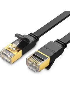 UGREEN NW106 Cable U/FTP CAT7 2xRJ45 8m flat Uzlādes kabelis priekš / melns Tīkla vadi