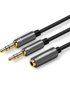 UGREEN AV140 Splitter 3.5mm 4pin female to 2x3.5mm plugs (for headphones + microphone) Разветвитель Aудио-видео