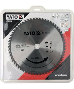 Griešanas disks kokam Yato YT-60784; 305x30 mm; Z60 Zāģripas