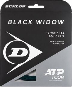 Strings for tennis racket DUNLOP BLACK WIDOW 16g/1.26mm 12m Teniss