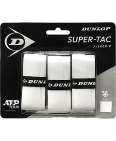 Tennis racket overgrip DUNLOP SUPER TAC 3pcs. white Teniss