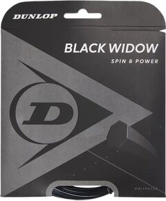 Strings for tennis racket DUNLOP BLACK WIDOW 17g/1.26mm 12m Teniss