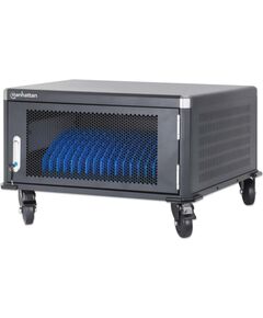 Manhattan Laptop Charging Cabinet Desktop via AC Adapter (EU) 20-bay, Install device's AC Adapter (power cables) into unit, Suitable for ALL laptops (to 16"), iPads, MacBooks, Chromebooks, other portable devices, Bays 380x30x280mm, Cart, Lockable Telefonu lādētāji 220v