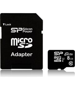 Silicon Power Elite 8GB microSDHC UHS-I memory card Class 10 Карты памяти