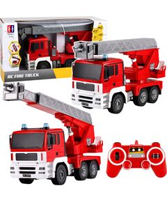 Leantoys RC ugunsdzēsēju auto 1:20 ar izbīdāmu kāpnēm un 660° rotējošu strēli Радиоуправляемые Игрушки