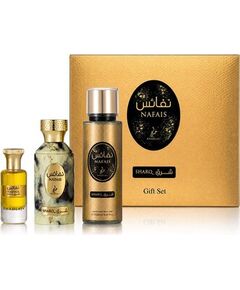 Khadlaj Nafais Sharq Dárková sada EDP 100 ml, tělový sprej 250 ml a parfémovaný olej 24 ml 100ml Dāvanu komplekti