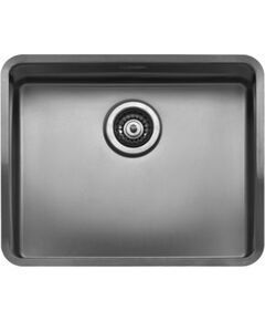 Reginox virtuves izlietne Ohio 50x40 (L), viena bļoda, 540x440 mm, gun metal II Virtuves izlietnes