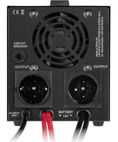 Rebel POWER-1000-LiFePo4 emergency power supply – a pure sine wave inverter with a 12V 230V charging function, 1000VA/700W UPS Nepārtrauktā barošana