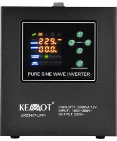 KEMOT PROsinus-2000 emergency power supply unit – a pure sine wave inverter with a 12V charging function, 230V, 2000VA/1200W UPS Nepārtrauktā barošana