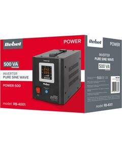 Rebel POWER-500 emergency power supply – a pure sine wave inverter with a 12V charging function, 230V, 500VA/300W UPS Nepārtrauktā barošana