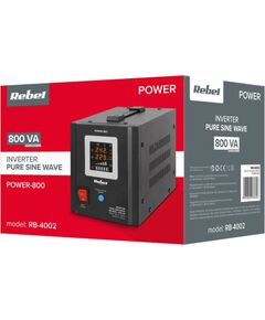Rebel POWER-800 Emergency Power Supply – a pure sine wave inverter with a 12V charging function, 230V, 800VA/500W UPS Nepārtrauktā barošana