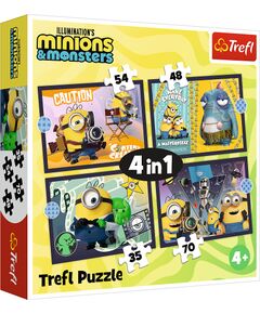 TREFL MINIONS Pužļu komplekts 4in1 Minions Puzles