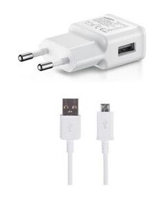 Samsung EP-TA200EWE + ECB-DU4EWE 15W Сетевое зарядное устройство + microUSB кабель белый (OOB Bulk) Зарядные устройства