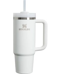 Stanley Termokrūze ar salmiņu The Quencher H2.O FlowState Tumbler 0.89L balta Termosi un Termokrūzes