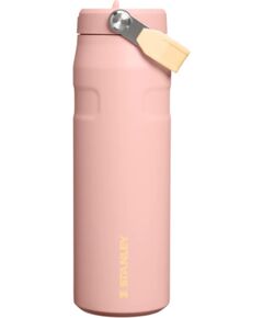 Stanley Termopudele ar salmiņu The IceFlow Bottle Flip Straw 2.0 0,71L persiku rozā Pudeles