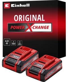 EINHELL Power-X-Change TWIN-PACK 18V 4.0Ah battery, red/black, 2 pieces, without charger Jaunumi -Dārzam