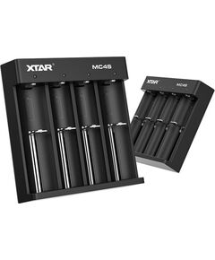 Battery charger for cylindrical Li-ion batteries18650 / NiMH Xtar MC4S Bateriju lādētāji