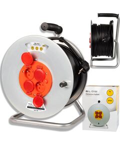 Blow PR-61 extension cord 4-sockets with grounding 50m metal drum 3x2.5mm Jaunumi -Dārzam