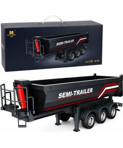 RC Huina 1509 Metal Remote Controlled Tipper Semi-trailer Black 1:18 Radio vadāmās rotaļlietas (RC)