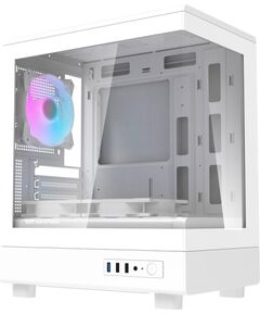 Darkflash DB330M Computer Case + 3 Fans (White) Datoru korpusi