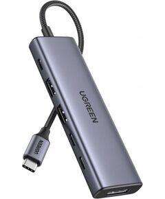 Hub / adapter USB-C 6w1 UGREEN CM511 USB-C 2x USB DisplayPort 4K 60Hz 2x USB-C PD 100W Новинки Компьютерная техника