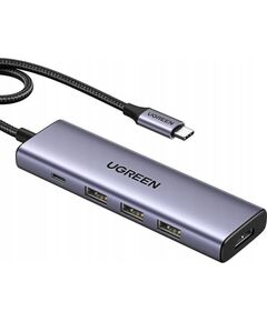 HUB UGREEN CM511 USB-C / HDMI 4K60Hz, 2xUSB-A 3.2, 2xUSB-C 3.2, USB-C PD 100W Новинки Компьютерная техника