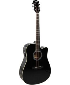 V-TONE VEAG1 CE BK - 4/4 electro-acoustic guitar, black Mūzikas instrumenti