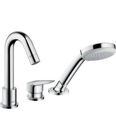 Hansgrohe vannas maisītāja Logis virsapmetuma daļa, 3 caurumu, uz virsmas, hroms Iebūvējamie