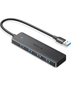 UGREEN 25851 USB 3.0 4-portu USB centrmezgls USB-A to 4xUSB Docking / USB 3.2 Gen 1 (3.1 Gen 1) Type-A USB / Type-C Hub