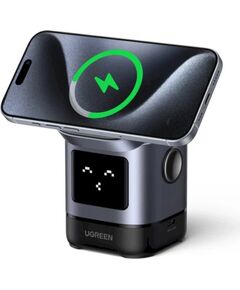 UGREEN 45775 Универсальное сетевое беспроводное зарядное устройство 20W / чёрный, серый Bezvadu telefonu lādētāji