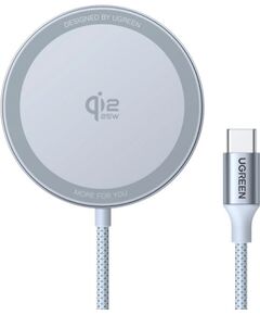 UGREEN 55959 MagFlow Беспроводное автомобильное зарядное устройство для смартфона 25W / серый Автомобильные зарядные устройства