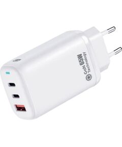 Quik Accessories QG-311 GaN Charger 2x USB-C / USB Зарядное Устройство 65W Зарядные устройства