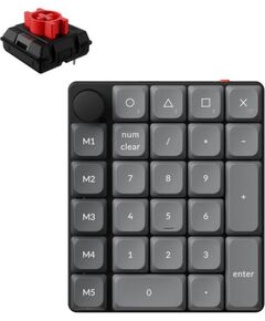 KEYCHRON K0 Max - Milk POM Red - Wireless Numpad Keyboard / K0M-H1 Klaviatūras