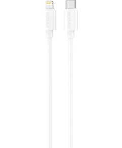 USB cable Dudao L4X USB-C to Lightning 30W 1.2m white Data USB kabeļi