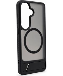 Evelatus Samsung  Galaxy S26 Rubber Coated MagSafe With Stand Case Black Neoriģinālie Maciņi