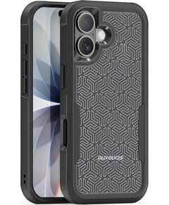 Case Dux Ducis Shld Apple iPhone 17 black (Triangle Pattern) Neoriģinālie Maciņi