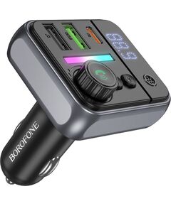 FM modulator Borofone BC50 PD20W+QC3.0 Auto FM Transmiteri un Carplay ierīces