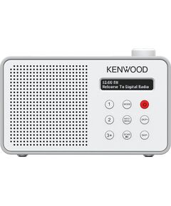 JVC Kenwood CR-M25DAB Portable DAB Plus Radio – Automatic Safety Alert – White and Silver Radio, Radio pulksteņi