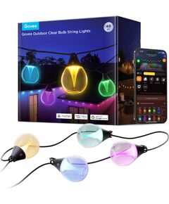Govee H7025 RGBICW Outdoor LED String Lights, 14.63m, 2.4GHz Wi-Fi + Bluetooth Декоративное освещение 